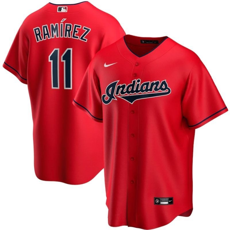 Jose Ramirez 11 2020 Mlb Red Jersey