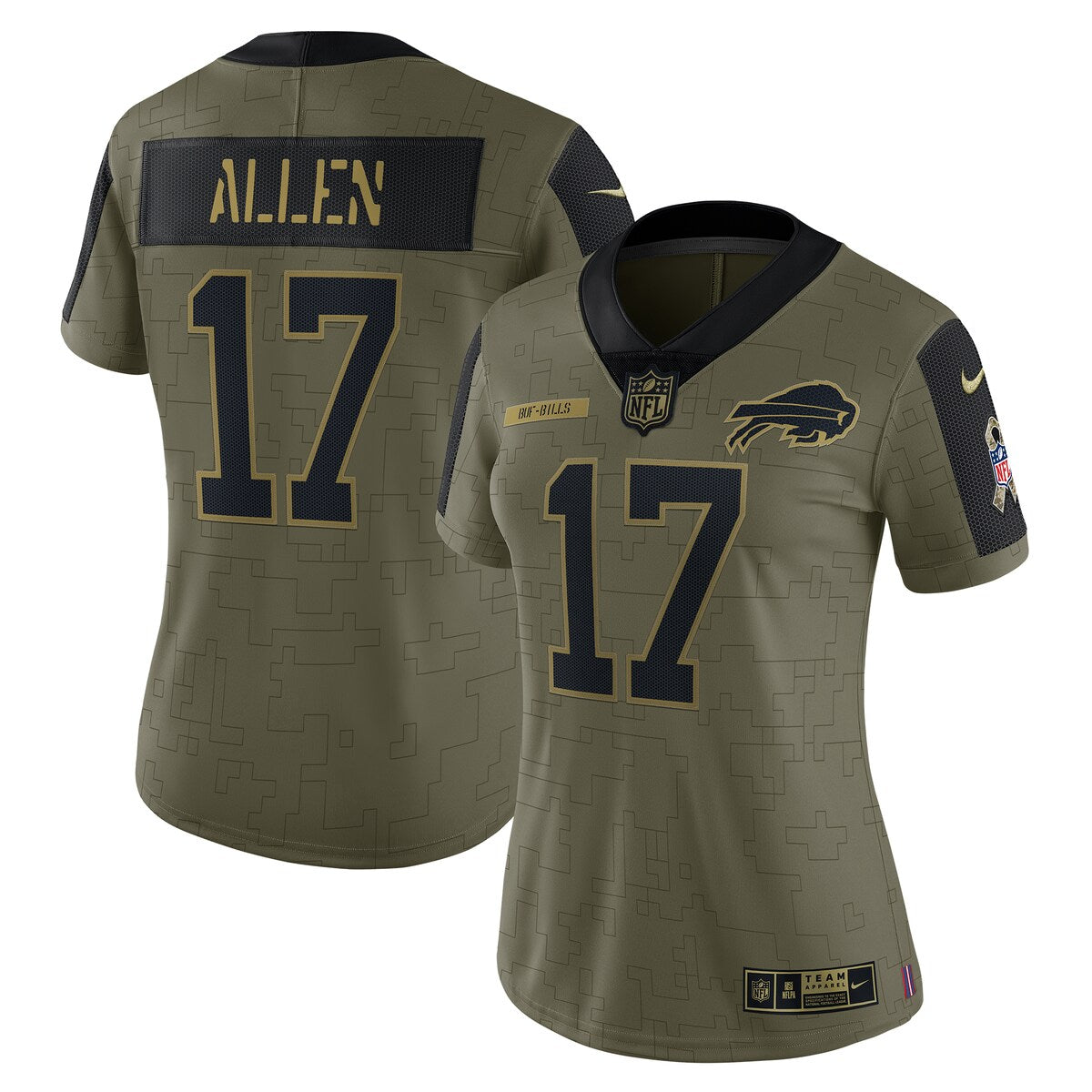Josh Allen Buffalo Bills Nike Womens 2021 Salute To Service Limited Player Jersey Olive