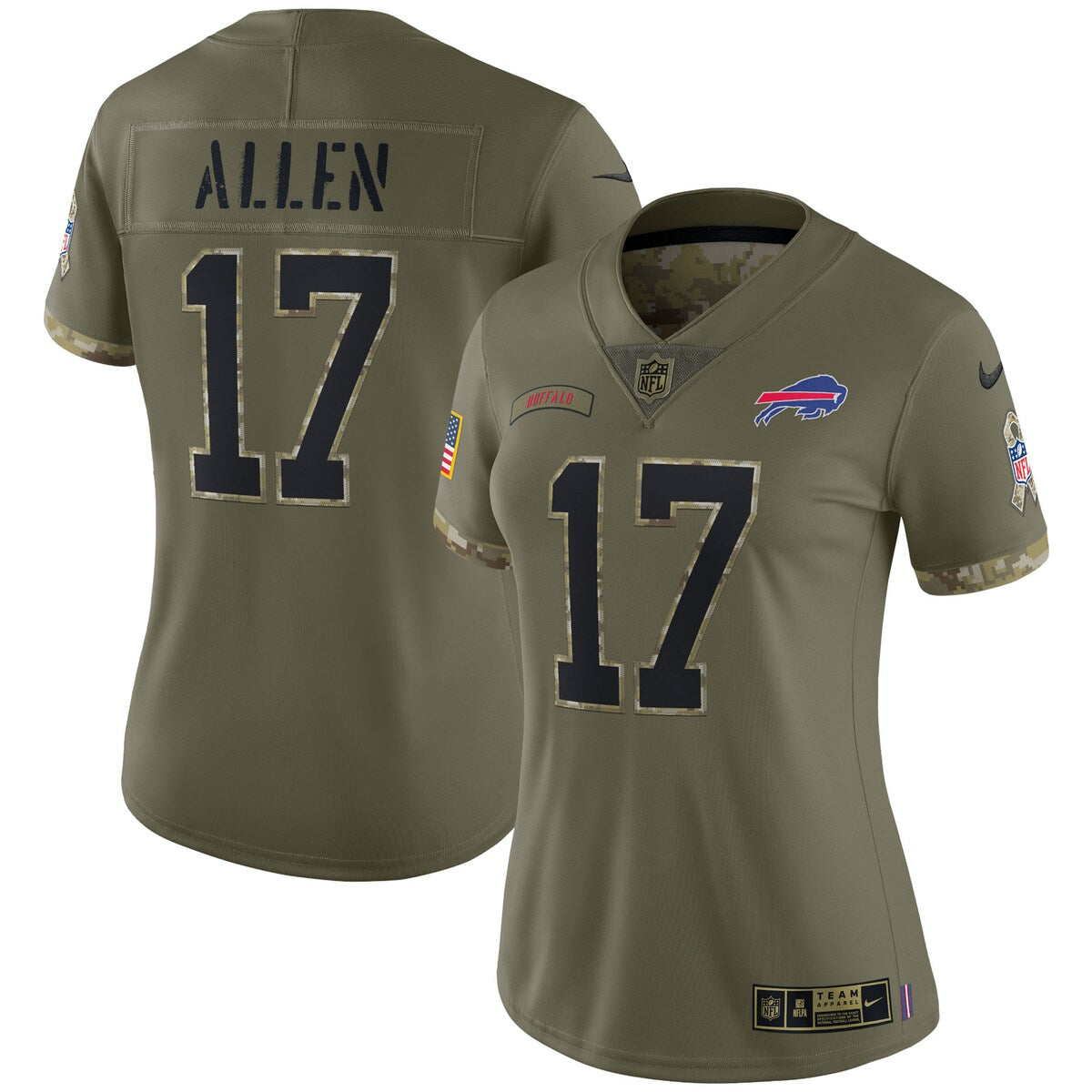 Josh Allen Buffalo Bills Nike Womens 2022 Salute To Service Limited Jersey Olive