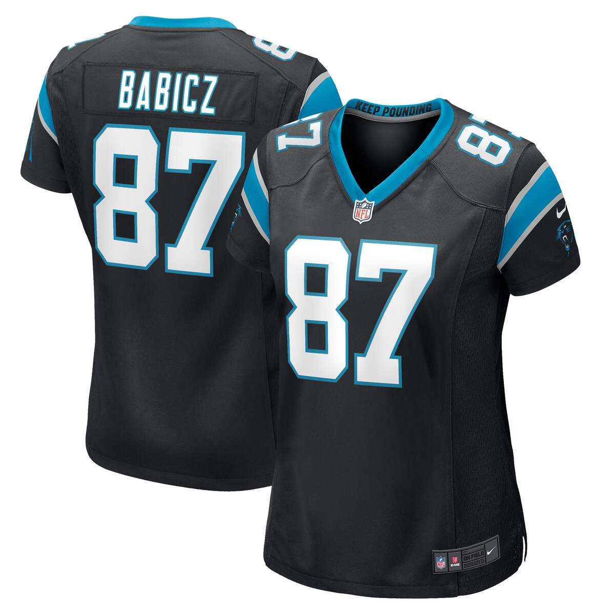 Josh Babicz Carolina Panthers Nike Womens Game Player Jersey Black