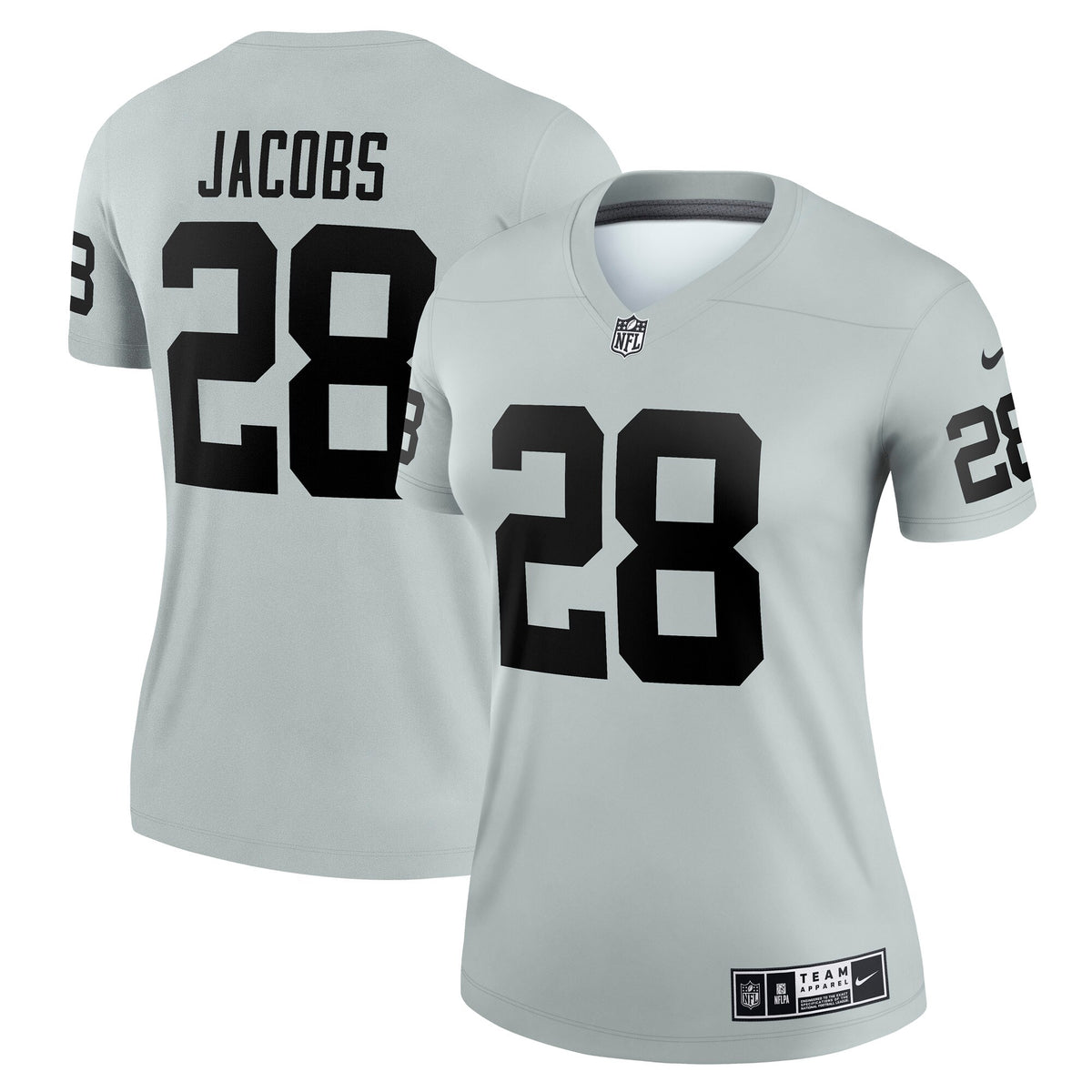 Josh Jacobs Las Vegas Raiders Nike Womens Inverted Legend Jersey Silver
