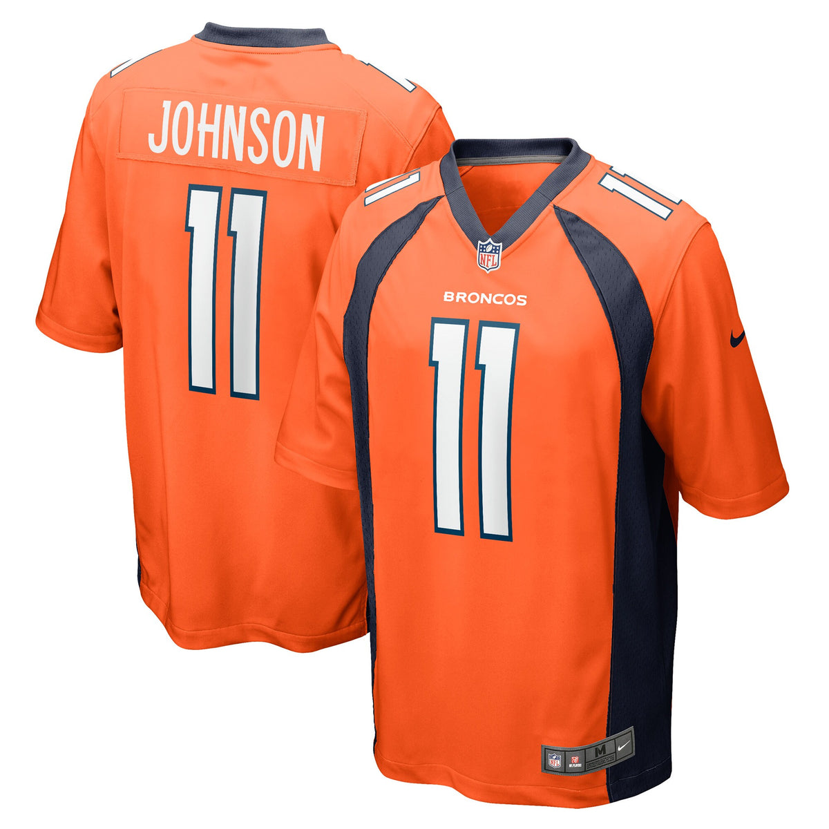 Josh Johnson Denver Broncos Nike Game Player Jersey Orange