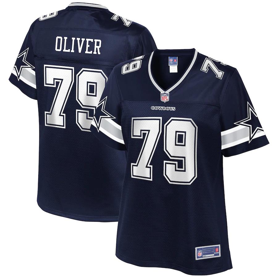 Josh Oliver Dallas Cowboys Nfl Pro Line Womens Player Jersey Navy