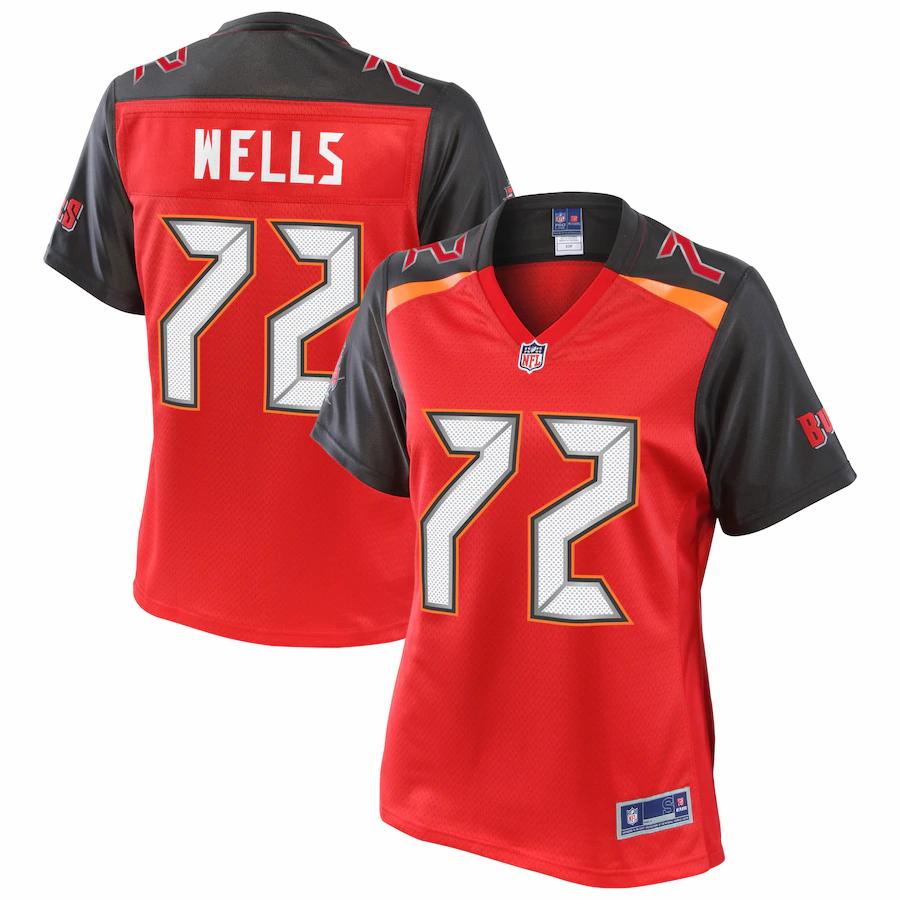 Josh Wells Tampa Bay Buccaneers Nfl Pro Line Womens Team Player Jersey Red