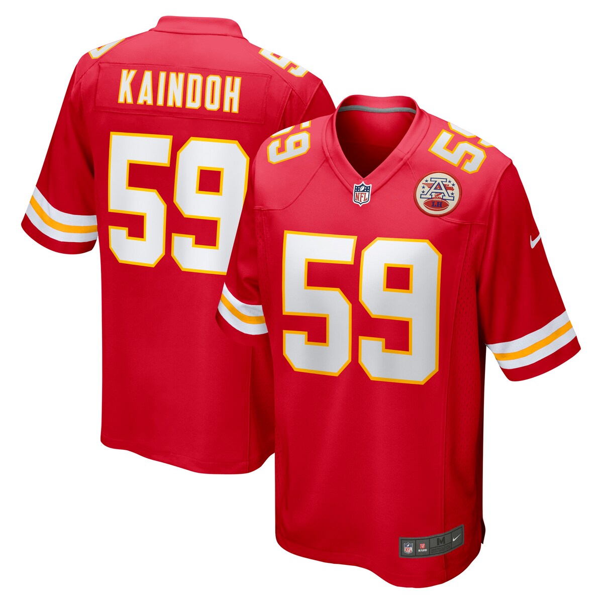 Joshua Kaindoh Kansas City Chiefs Nike Game Jersey Red
