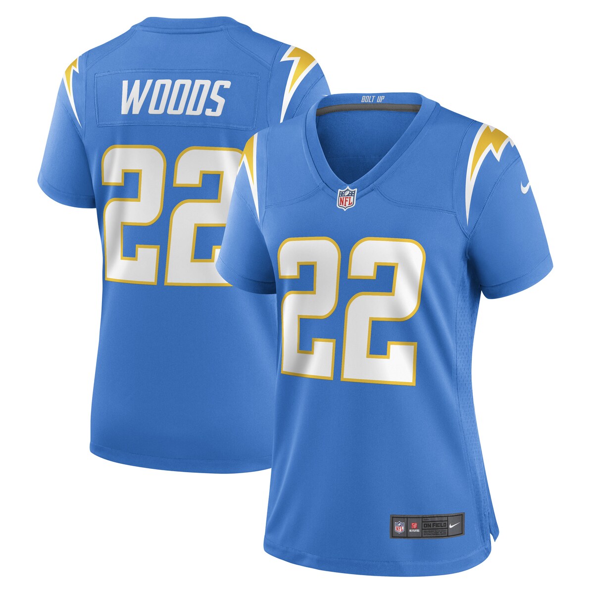 Jt Woods Los Angeles Chargers Nike Womens Game Player Jersey Powder Blue
