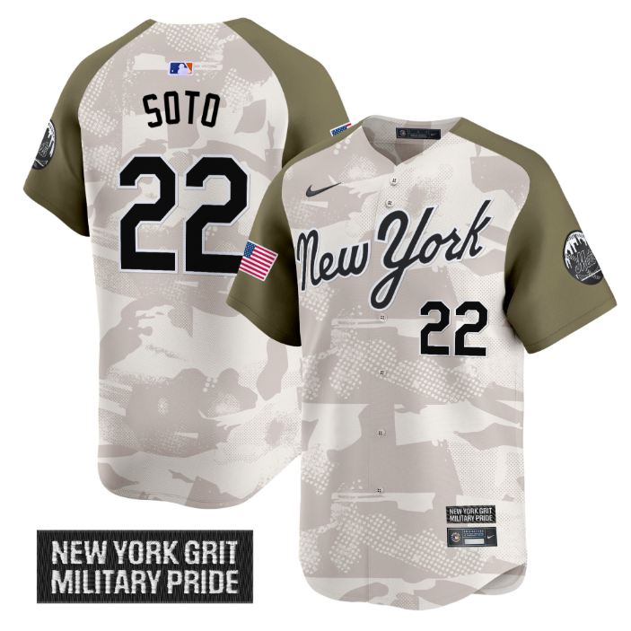 Juan Soto Jersey #22 New York Mets 2025 Armed Forces Day Vapor Stitched