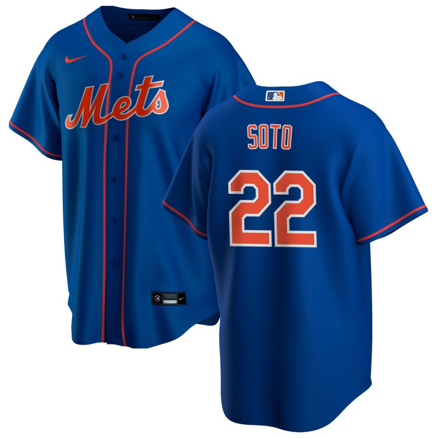 Juan Soto Jersey #22 New York Mets 2025 Baseball Player Blue