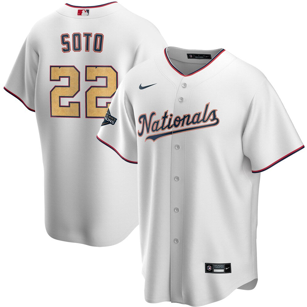 Juan Soto Washington Nationals Nike 2020 Gold Program Player Jersey Whitegold