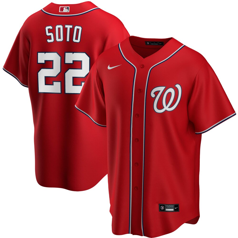 Juan Soto Washington Nationals Nike Alternate 2020 Player Jersey Red Color