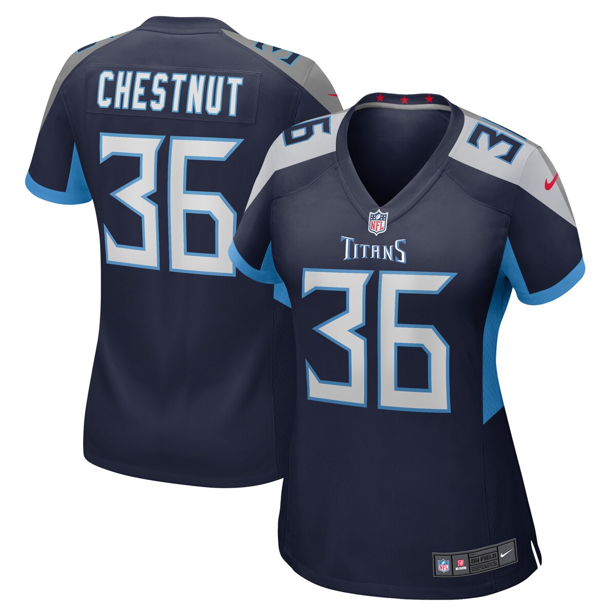 Julius Chestnut Tennessee Titans Nike Womens Game Player Jersey Navy