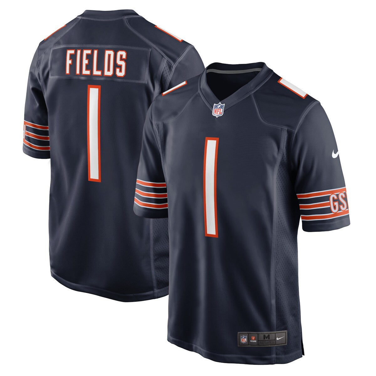 Justin Fields Chicago Bears Nike Player Game Jersey Navy