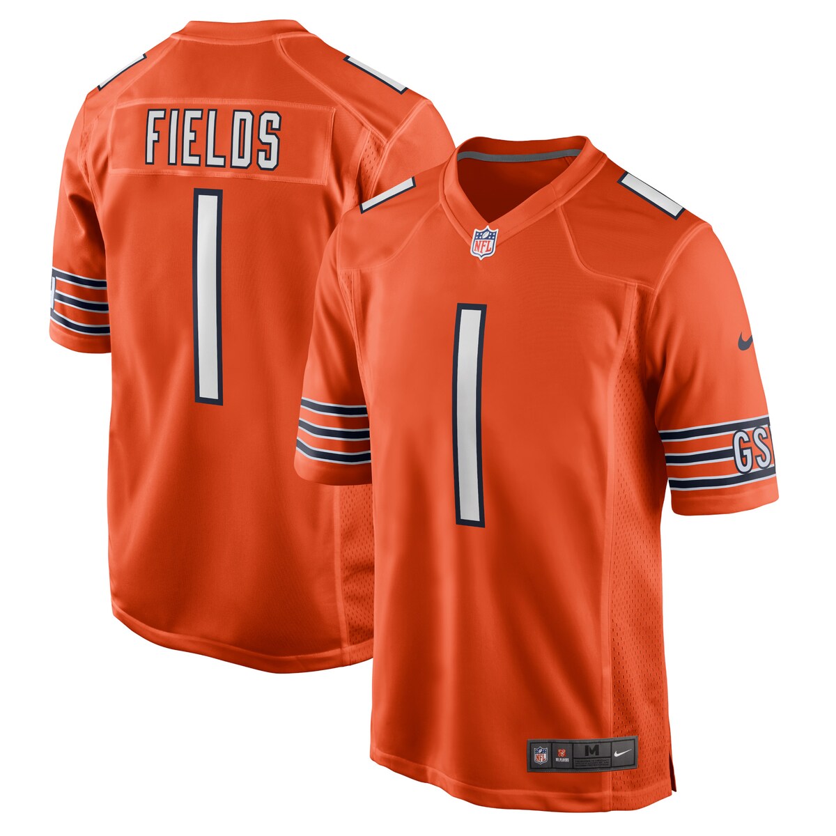 Justin Fields Chicago Bears Nike Player Game Jersey Orange