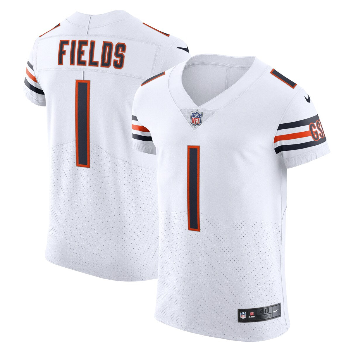 Justin Fields Chicago Bears Nike Vapor Elite Jersey White