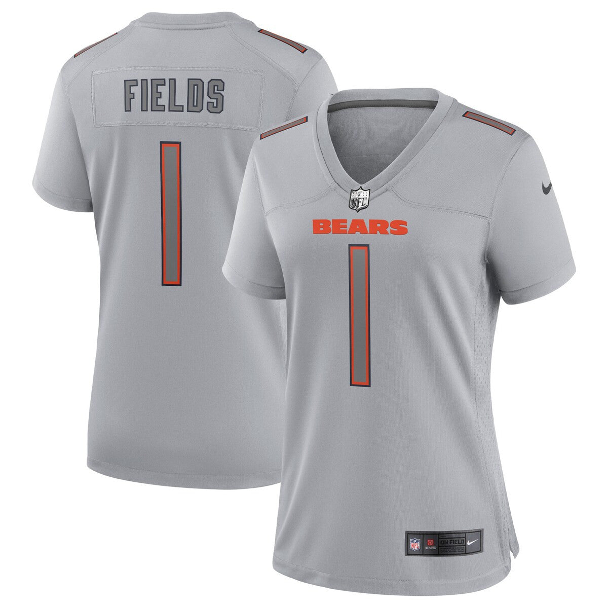 Justin Fields Chicago Bears Nike Womens Atmosphere Fashion Game Jersey Gray