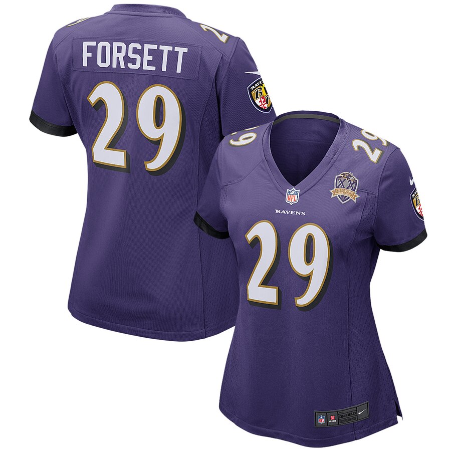 Justin Forsett Baltimore Ravens Nike Womens Patch Game Jersey Purple