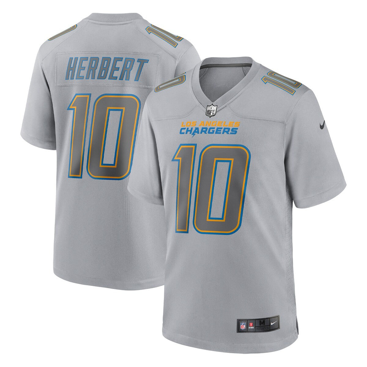Justin Herbert Los Angeles Chargers Nike Atmosphere Fashion Game Jersey Gray