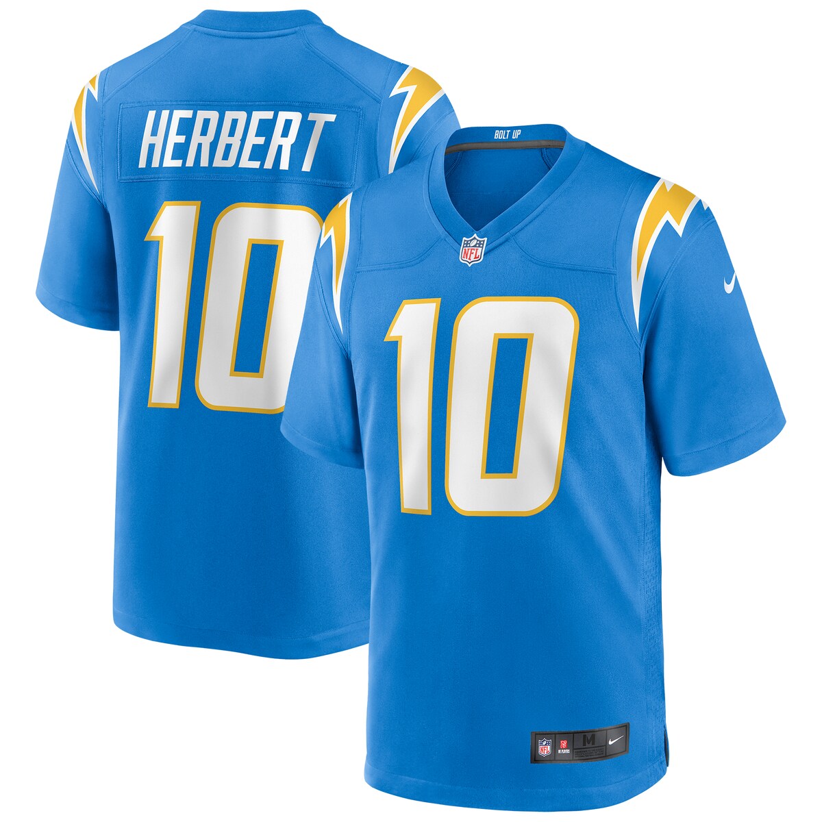 Justin Herbert Los Angeles Chargers Nike Player Game Jersey Powder Blue