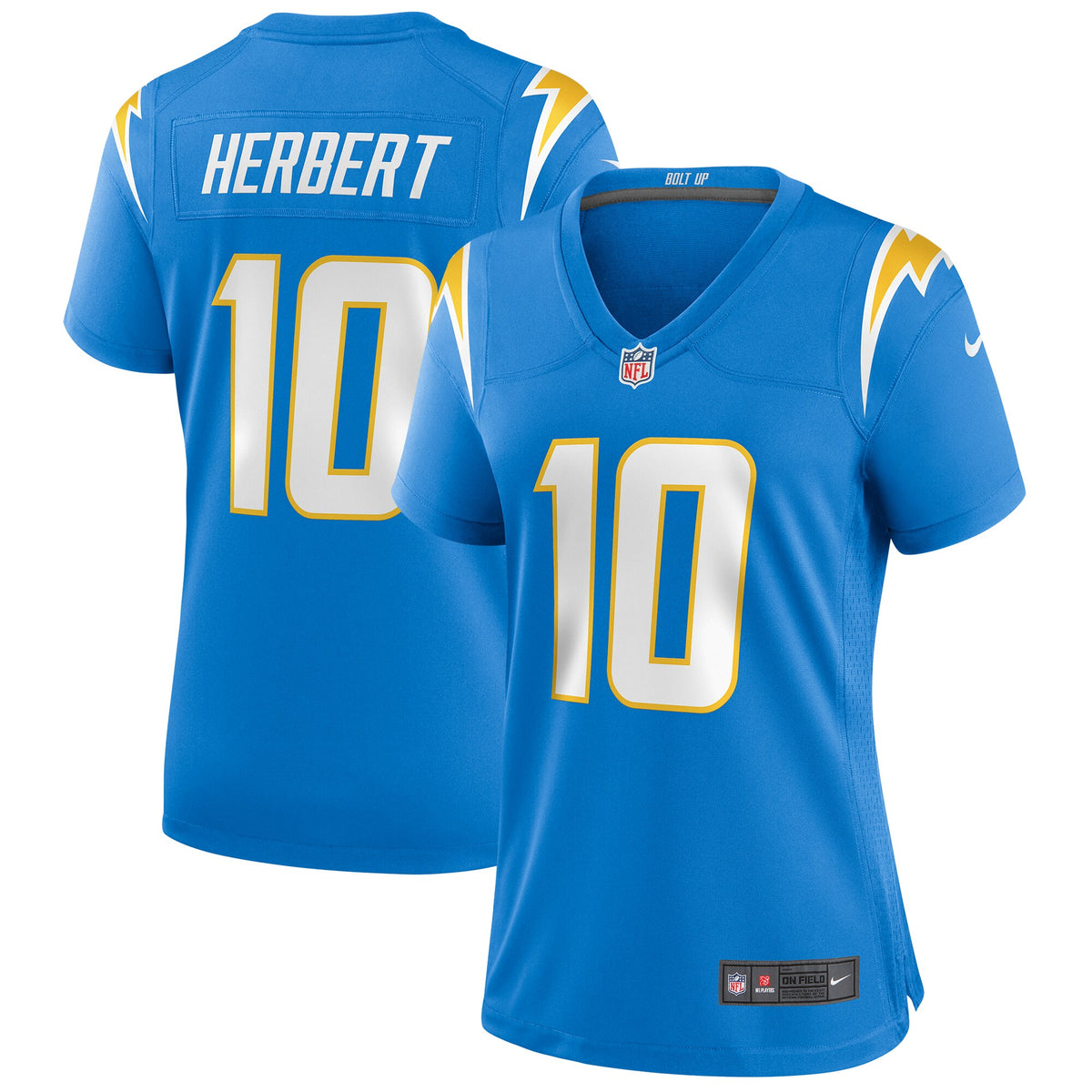 Justin Herbert Los Angeles Chargers Nike Womens Player Game Jersey Powder Blue
