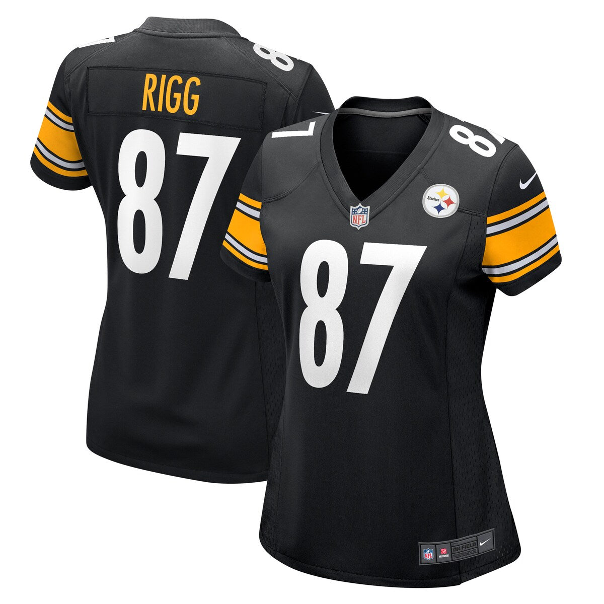 Justin Rigg Pittsburgh Steelers Nike Womens Game Player Jersey Black