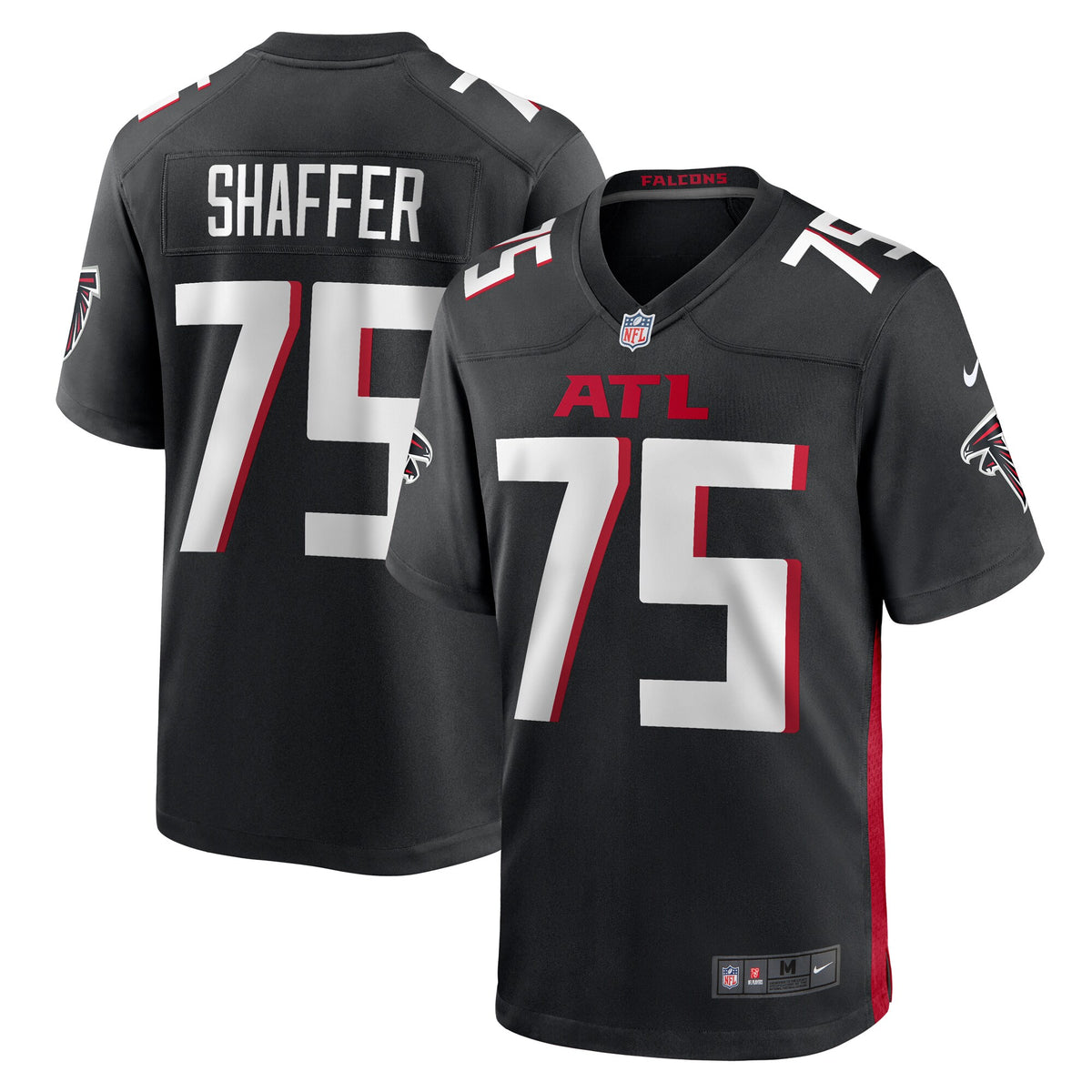 Justin Shaffer Atlanta Falcons Nike Player Game Jersey Black