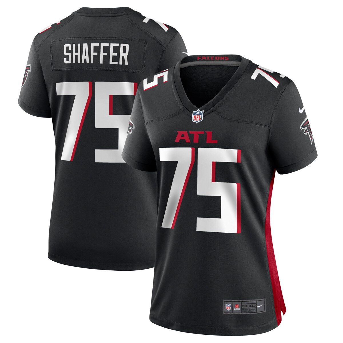 Justin Shaffer Atlanta Falcons Nike Womens Player Game Jersey Black