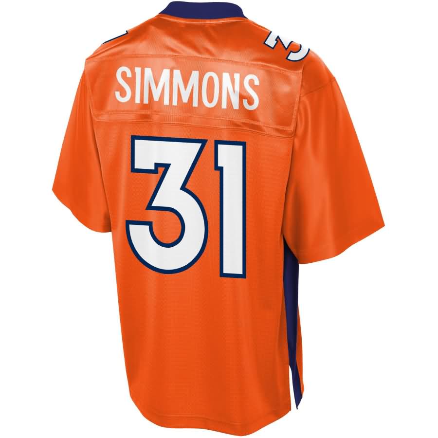 Justin Simmons Denver Broncos Nfl Pro Line Youth Player Jersey Orange