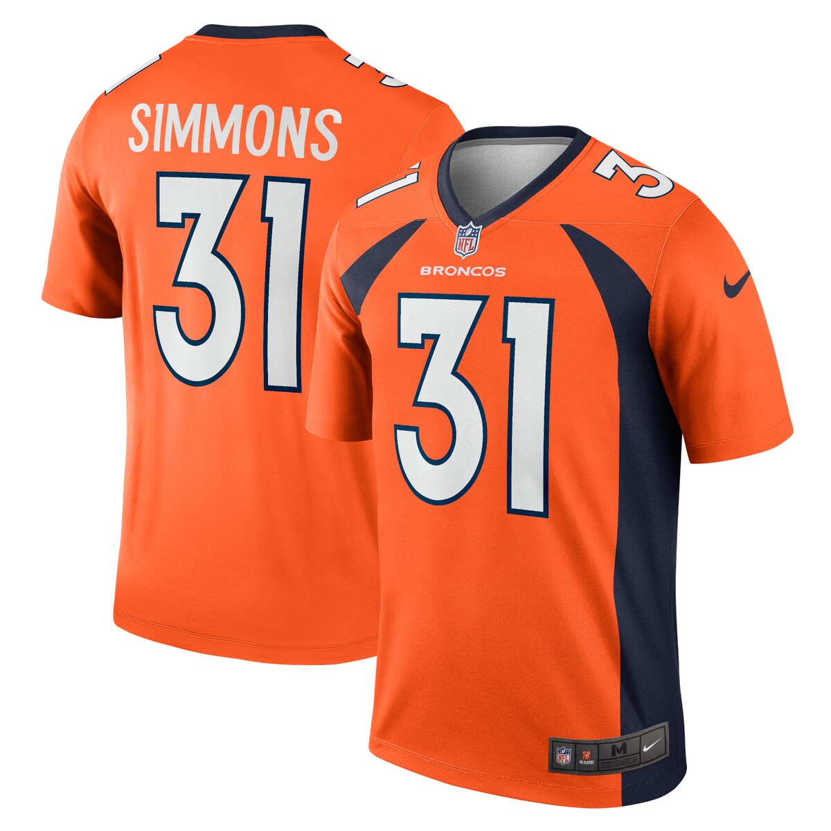 Justin Simmons Denver Broncos Nike Legend Jersey Orange