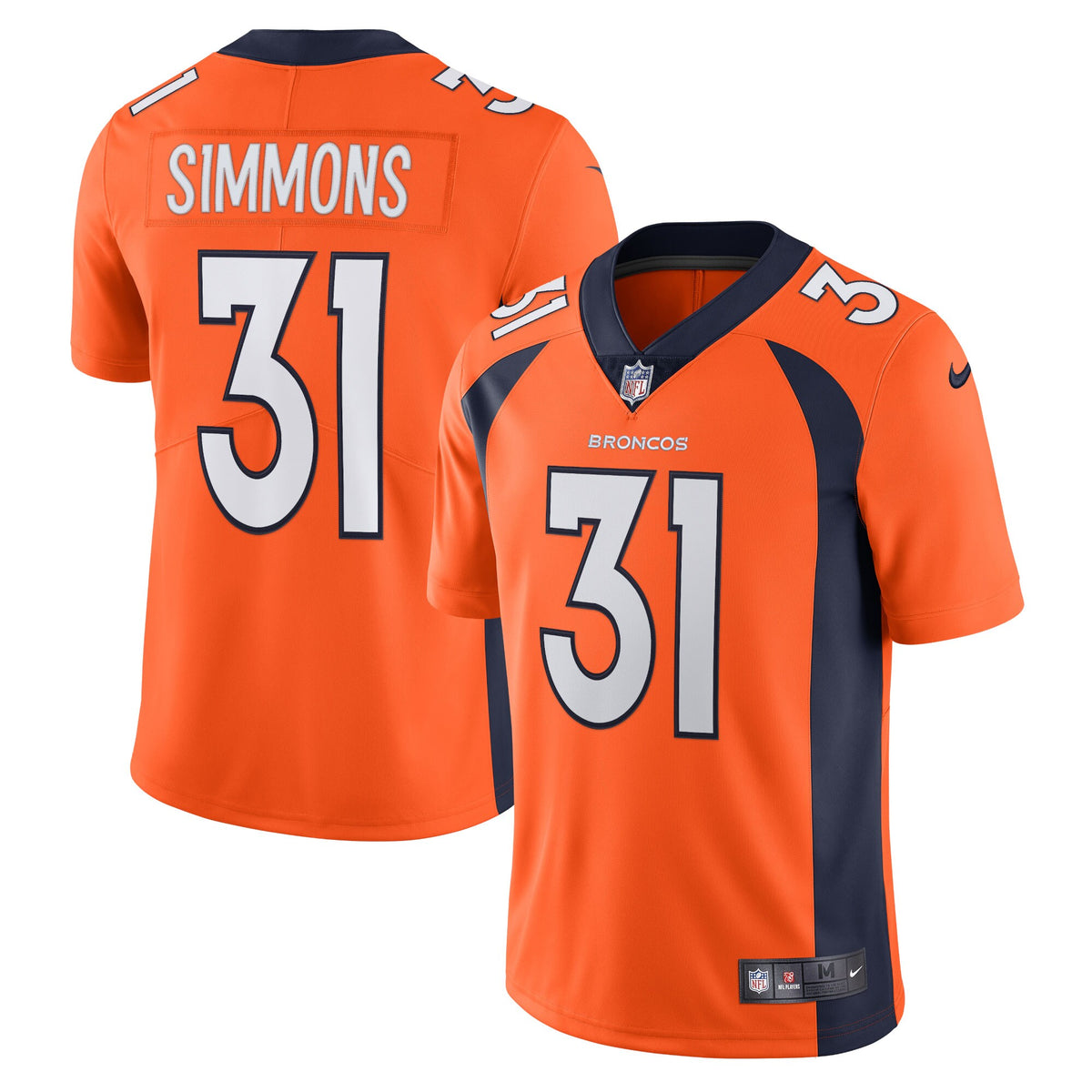 Justin Simmons Denver Broncos Nike Vapor Limited Jersey Orange