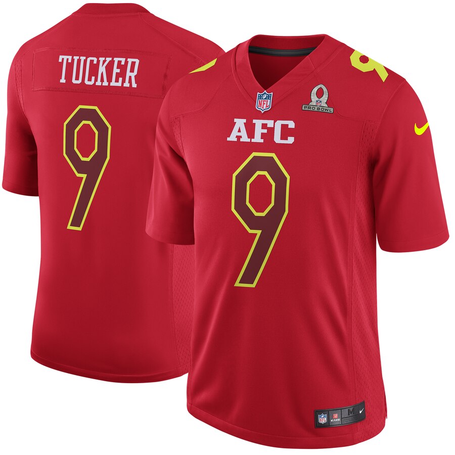 Justin Tucker Afc Nike 2017 Pro Bowl Game Jersey Red