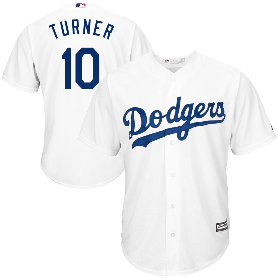 Justin Turner Los Angeles Dodgers Majestic Official Cool Base Player Jersey White