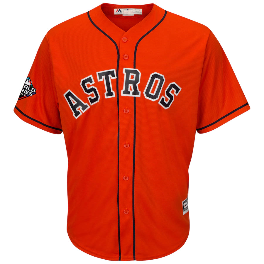 Justin Verlander Houston Astros Majestic 2019 World Series Bound Official Cool Base Player Jersey Orange