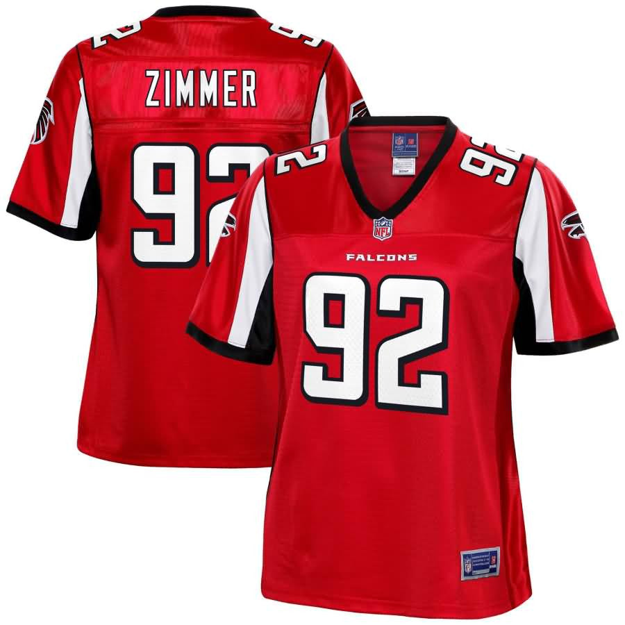 Justin Zimmer Atlanta Falcons Nfl Pro Line Womens Player Jersey Red