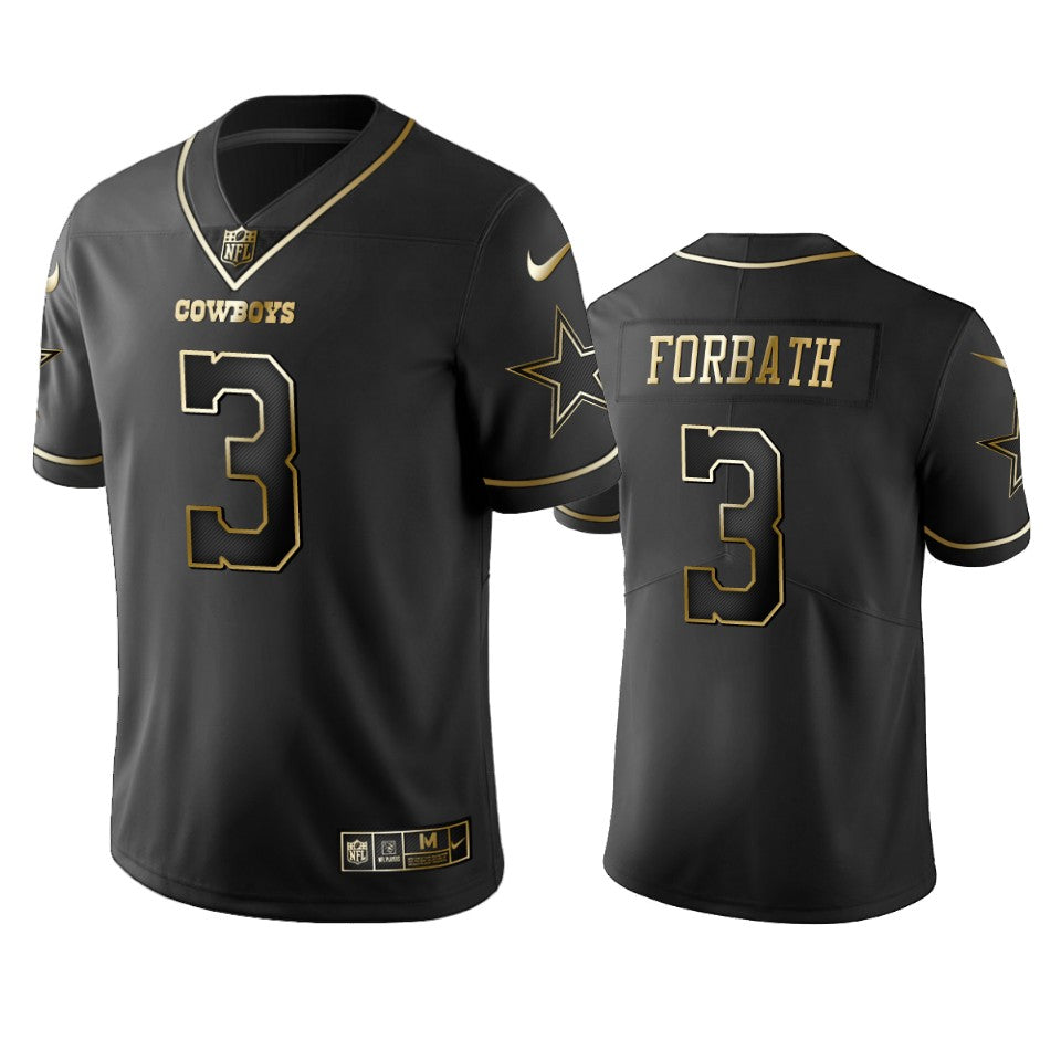 Kai Forbath Cowboys Black Golden Edition Vapor Limitd Jersey