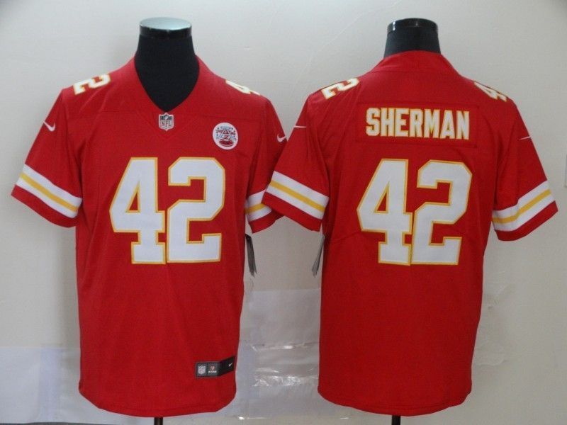 Kansas City Chiefs Anthony Sherman 42 Nfl 2020 Red Jersey