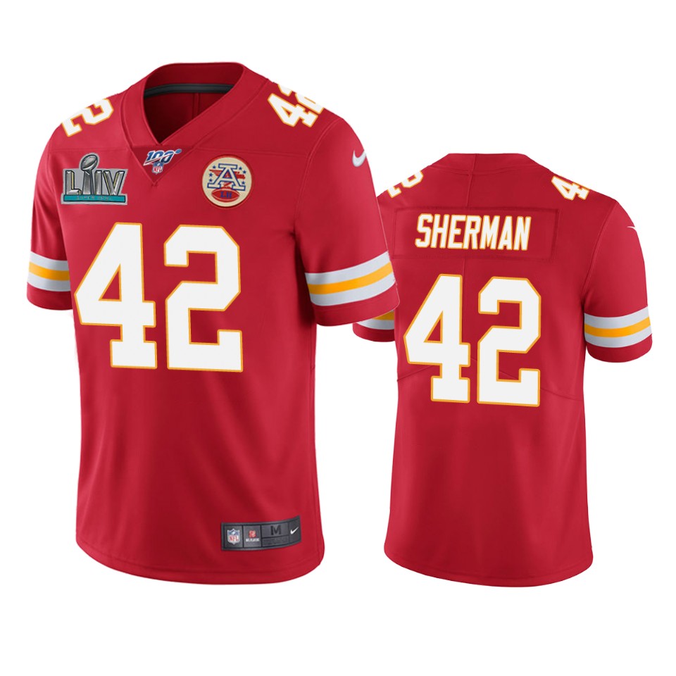 Kansas City Chiefs Anthony Sherman Red Super Bowl Liv Vapor Limited Jersey