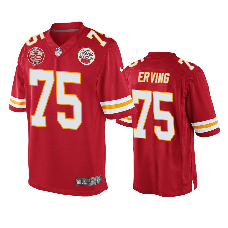 Kansas City Chiefs Cameron Erving Red 60th Anniversary Game Jersey