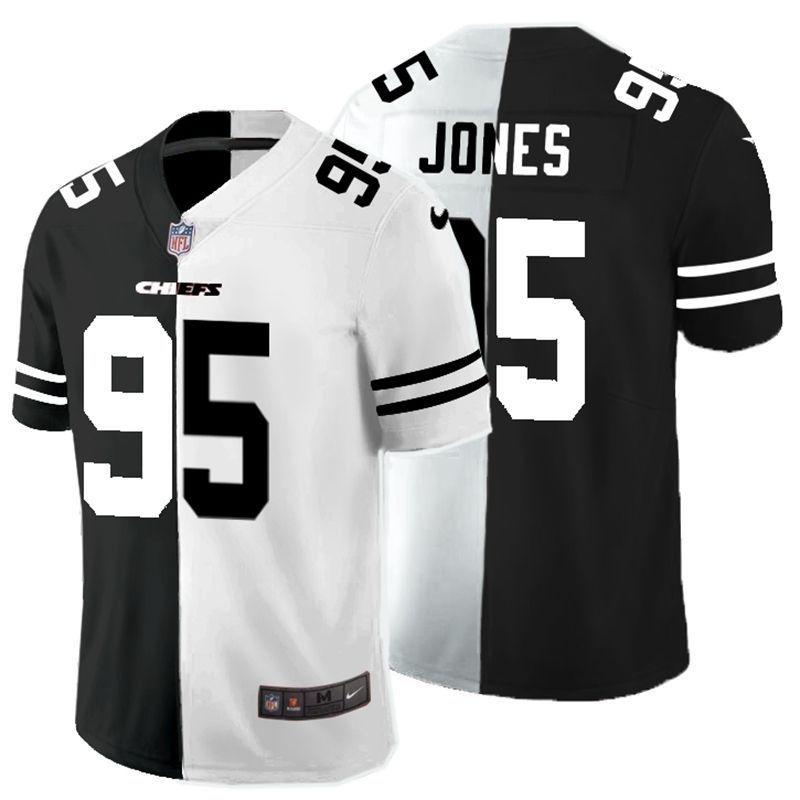 Kansas City Chiefs Chris Jones 95 Nfl 2020 Black And White Jersey