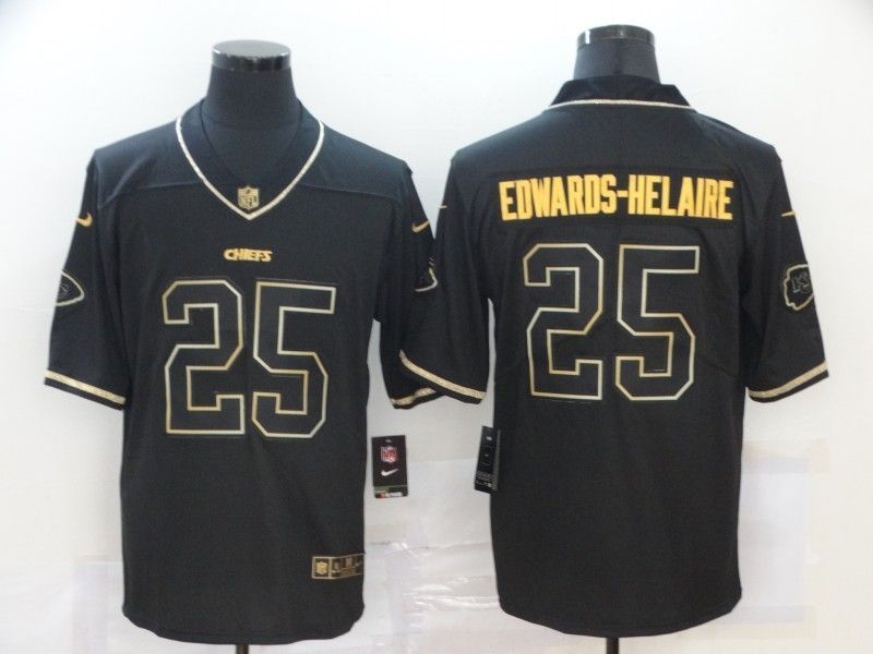 Kansas City Chiefs Clyde Brandedwards helaire 25 Nfl 2020 Black Jersey