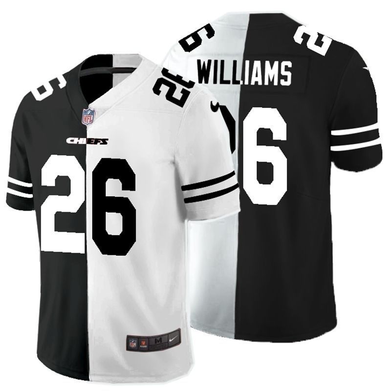 Kansas City Chiefs Damien Williams 26 Nfl 2020 Black And White Jersey