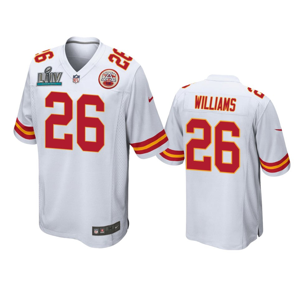 Kansas City Chiefs Damien Williams White Super Bowl Liv Game Jersey