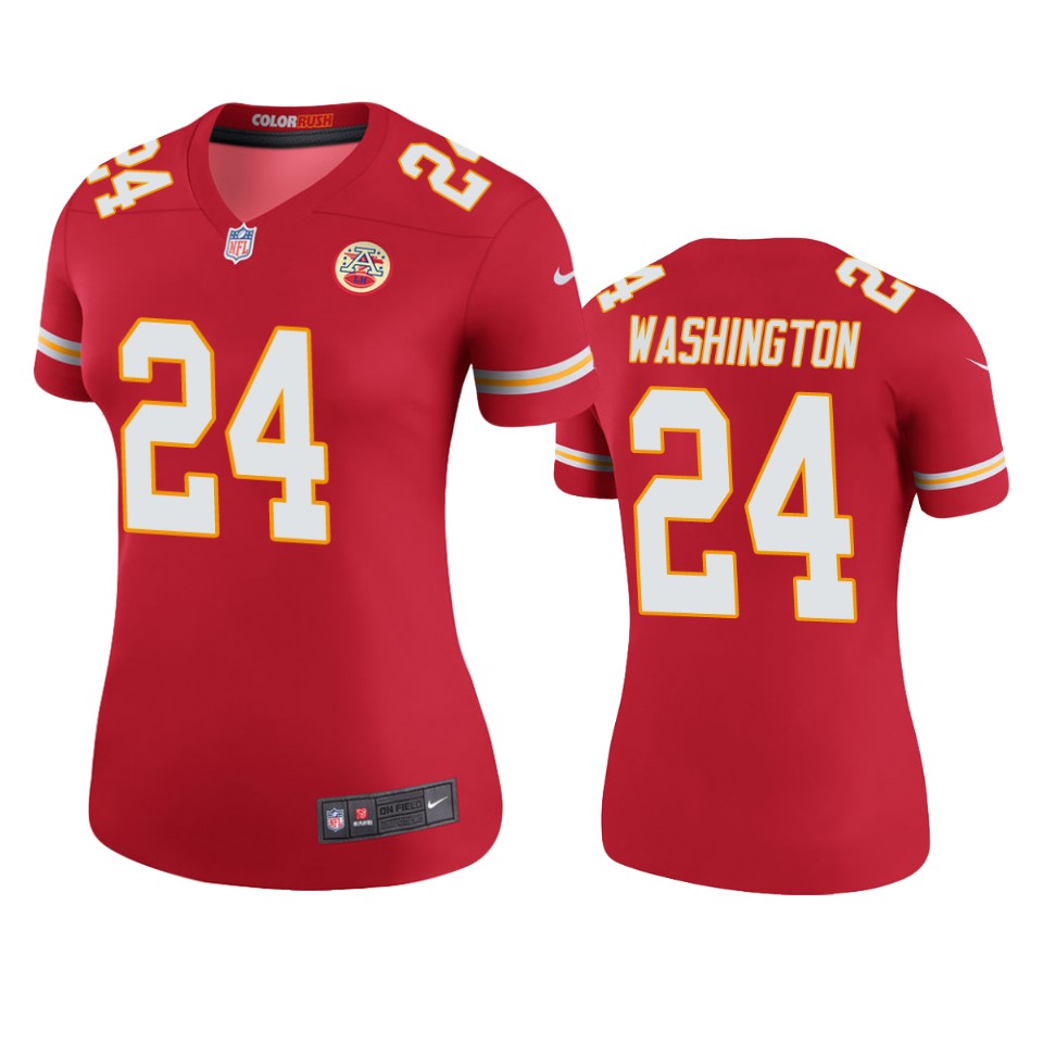 Kansas City Chiefs Deandre Washington Red Color Rush Legend Jersey