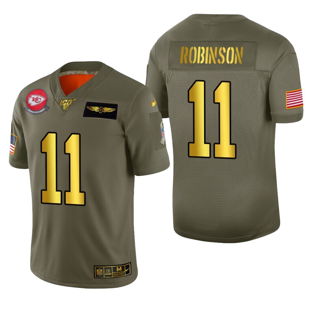 Kansas City Chiefs Demarcus Robinson 2019 Salute To Service Nfl 100 Mens Jersey Metallic
