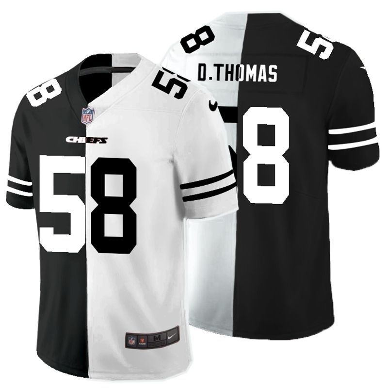 Kansas City Chiefs Derrick Thomas 58 Nfl 2020 Black And White Jersey