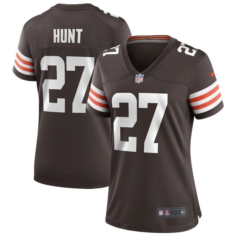 Kansas City Chiefs Kareem Hunt 27 Nfl 2020 Dark Brown Jersey