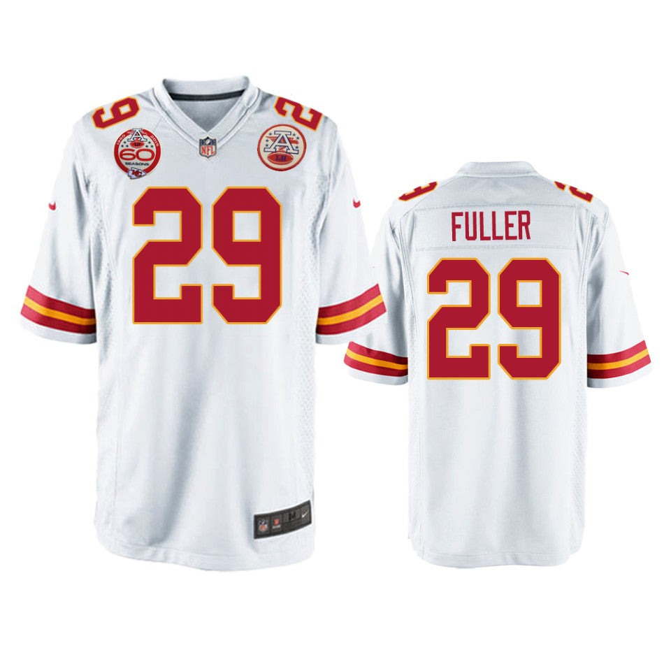 Kansas City Chiefs Kendall Fuller White 60th Anniversary Game Jersey