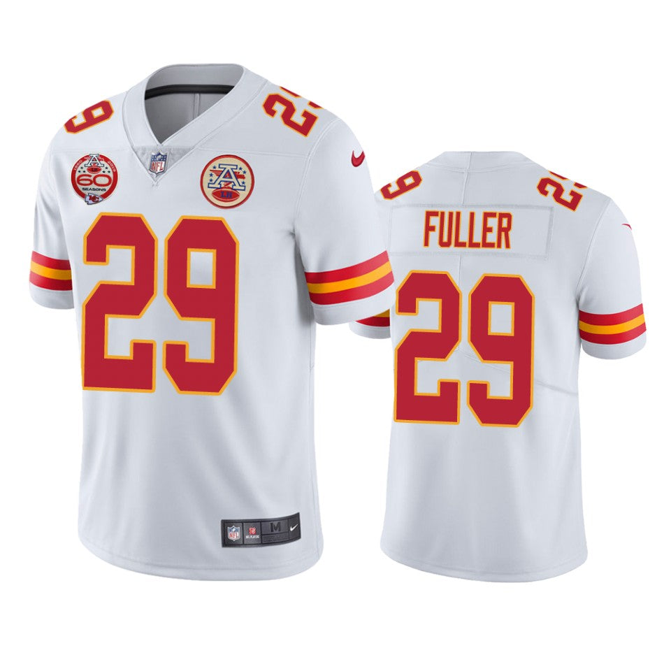 Kansas City Chiefs Kendall Fuller White 60th Anniversary Vapor Limited Jersey