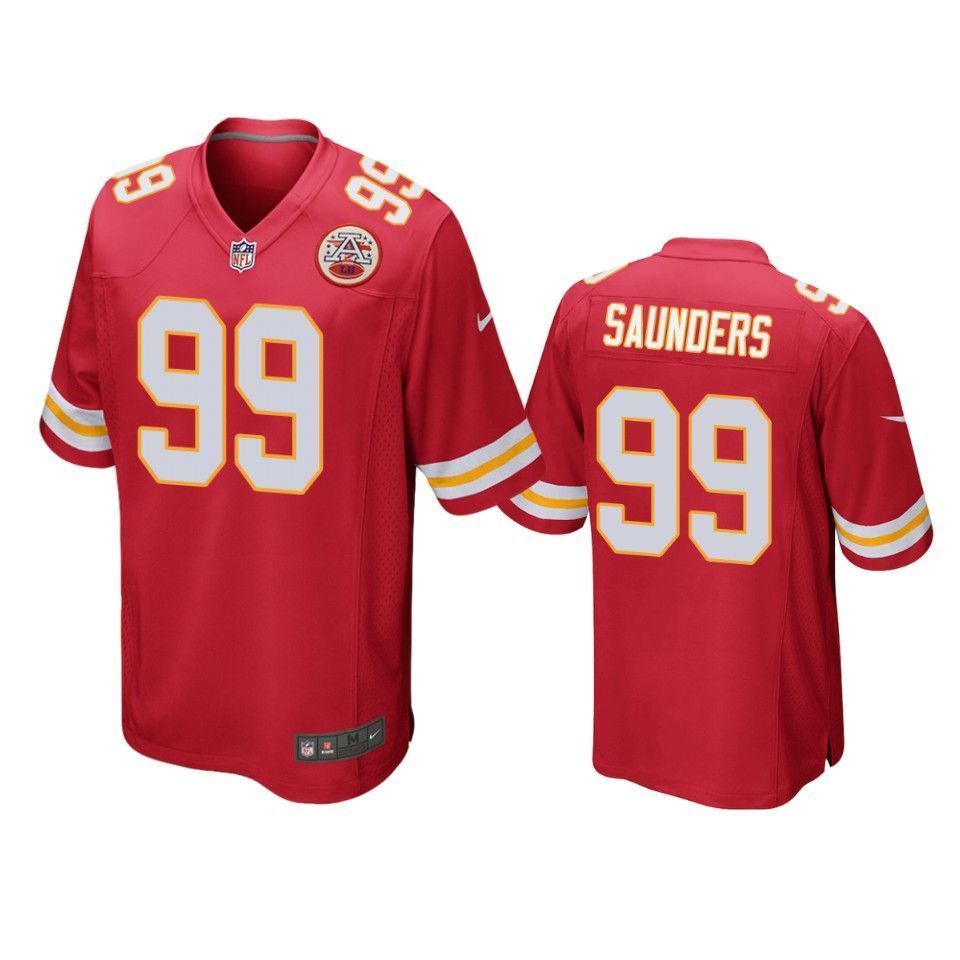 Kansas City Chiefs Khalen Saunders 2019 Nfl Draft Red Game Jersey