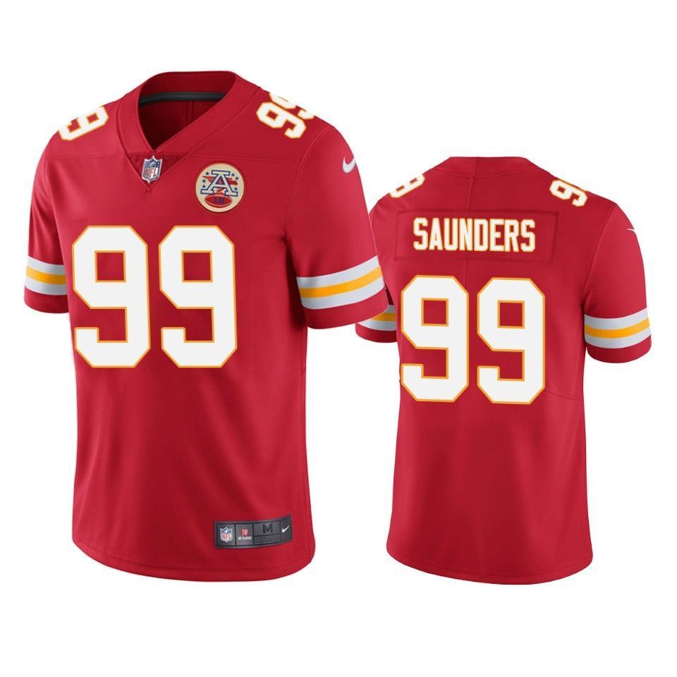 Kansas City Chiefs Khalen Saunders 2019 Nfl Draft Red Vapor Limited Jersey