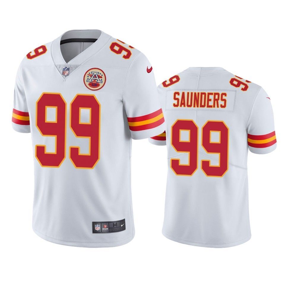 Kansas City Chiefs Khalen Saunders 2019 Nfl Draft White Vapor Limited Jersey